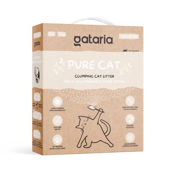 Gataria Pure Cat - Arena ultra-aglomerante (10 L) Sin perfume