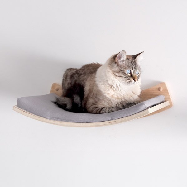 Cama de pared curva CURVY en madera