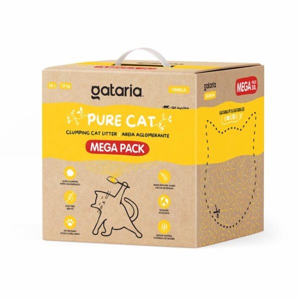 Gataria Pure Cat - Arena ultra-aglomerante - Vainilla - Megapack (30 L)